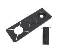 Fuchooky Board for IGT Camping Table Stainless Steel Fast Connection Slot 4 Holes Portable Tabletop Plate for 65mm Diameter Water Supply Equipment