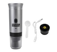 Fuchooky Cafetière électrique portable 120 ml en acier inoxydable chauffage automatique chauffage à 5 minutes la machine à café de voyage avec longue durée de vie de la batterie pour le