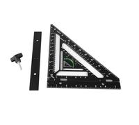 Fuchooky Carpenter Square Disposet Tool Black Color Aluminium ALLIAL Triangle souverain Rafter Square pour le travail du bois
