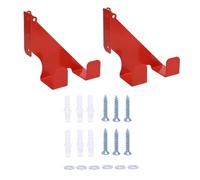 Fuchooky Heavy Duty Chainsaw Wall Mount Rack 2 Pack Alloy Steel Holder for Secure Horizontal Or Vertical Storage Garage Workshop