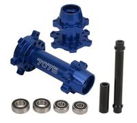 Fuchooky Losi 1 4 Scale Promoto MX Aluminium Wheel Hex Hubs Set Avant Remplacement arrière haute résistance Pièces de mise à niveau Easy Installation Easy (Bleu)