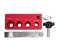 Fuchooky Outil de gapper de boucle d'allumage universel pour 10 mm 12 mm 14 mm 16 mm bougies 32 lames kit de réglage en aluminium avec une jauge de feener pour voitures Mot à la pelouse (Rouge)