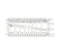 Fuchooky Vérificateur d'écrous et de filetages, outil de dimensionnement impérial et métrique robuste avec mesureur de pas pour atelier et garage (Blanche)