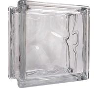 Fuchs Brique de Verre de décoration avec Ouverture et Coin - idéal comme Caisse à Monnaie, décoration de Maison, Vase ou Cadeau d'argent Nuage 14,5x14,5x8 cm
