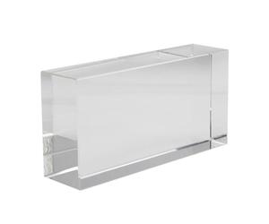 Fuchs Design Brique en verre Crystal Collection Pure polie, env. 20 x 10 x 5 cm