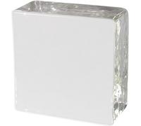 Fuchs Design Collection Crystal Classic - Brique de Verre Satiné 10x10x5 cm - Vue Complète (Verso Seulement) - Bloc en Verre Véritable de Haute Qualité