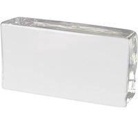 Fuchs Design Crystal Collection Classic, 1 brique en verre, aspect satiné, mat et soyeux (dos uniquement), environ 20 x 10 x 5 cm - Brique en verre véritable de qualité supérieure