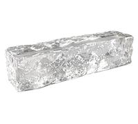 Fuchs Design Crystal Collection Ice, 1 brique en verre brillant, env. 20 x 5 x 5 cm, brique en verre véritable