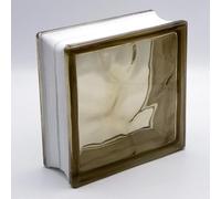 Fuchs Design Lot de 6 blocs de construction en verre nuage marron bronze 19 x 19 x 8 cm