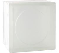 Fuchs Design THERMO BLOCK Plus, brique de verre Alpha blanc, 19x19x13,5cm, 2 faces satinées Isolation thermique: Ug 0,8