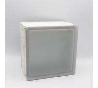 Fuchs Design THERMO BLOCK Plus, brique de verre Riva blanc, 19x19x13,5cm, 1 côté satiné, isolation thermique: Ug 0,8