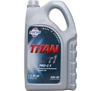 FUCHS Huile moteur TITAN 5W-30 Huile ACEA C1 GT1 PRO C-1 5 L