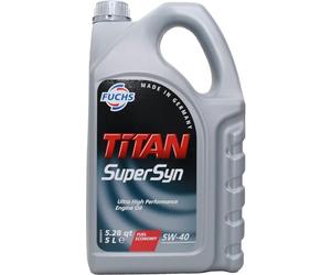 FUCHS Huile moteur TITAN 5W-40 ACEA A3/B4 API SN API CF Supersyn 5 L Compatible avec VW Golf 7 3/5 portes 5G1, BQ1, BE1, BE2 Golf 4 3/5 portes 1J1 Golf 5 3/5 portes 1K1 Golf 6 3/5 portes 5K1, BMW