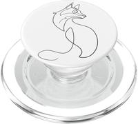 Fuchs One Line Art Dessin Renard PopSockets PopGrip pour MagSafe