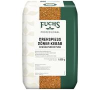 Fuchs Professional - Assaisonnement pour kebab | 1 kg dans un sac | Assaisonnement au goût typique du doner-kebab | Qualité professionnelle pour les consommateurs en vrac et la gastronomie
