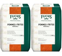 Fuchs Professional - Assaisonnement salé pour frites | pour plats à base de pommes de terre | Qualité professionnelle pour les gros consommateurs | 2 kg dans un sac (Lot de 2)