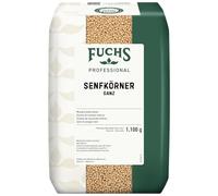 Fuchs Professional - Graines de moutarde entières | 1,1 kg dans un sac | Pour les marinades, soupes et sauces au mortier | Qualité professionnelle pour les gros consommateurs