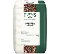 Fuchs Professional - Mélange de grains de poivre | 1 kg | Épice universelle non moulue, pour remplir les moulins à poivre | Qualité professionnelle pour les consommateurs en vrac et la gastronomie