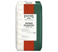 Fuchs Professional - Paprika délicat rouge vif, doux | Épice douce et légèrement moulue | Qualité professionnelle pour les consommateurs en vrac et la gastronomie | 1 kg dans un sac recyclable