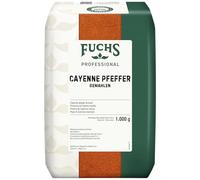Fuchs Professional - Piment de Cayenne moulu | 1 kg dans un sac | Épice chaude pour chili à la carne | Qualité professionnelle pour les consommateurs en vrac et la gastronomie