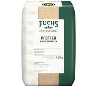 Fuchs Professional - Poivre blanc moulu | 1 kg | Arôme épicé chaud pour aromatiser les plats | Qualité professionnelle pour les consommateurs en vrac et la gastronomie