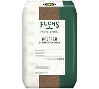 Fuchs Professional - Poivre noir moulu | Moulu doucement, idéal pour aromatiser les plats | Qualité professionnelle pour les consommateurs en vrac et la gastronomie | 1 kg dans un sac