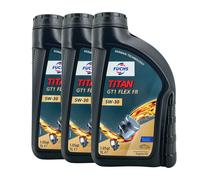 FUCHS Titan GT1 Flex Fr SAE 5W-30 Huile Renault RN17, PSA B712290, 3x1 Litre