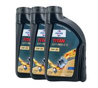 FUCHS Titan GT1 Pro C-3 SAE 5W-30 Huile VW 504 00 BMW LONGLIFE-04, 3x1 Litre