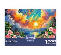 Fuchsie Hybride Puzzles Jeu De Société Adulte Activités Familiales Stimulantes 1000 Stukjes Fleur Casse-tête Qualité Premium pour Adultes 38x26cm/1000pcs