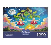 Fuchsie Puzzle 1000 Pièces Cadeau Unique Fiori Piante Bellissimo Jeu Éducatif Challenge Toy À De Qualité Supérieure Peinture Art pour Adultes Et Enfants 70x50cm/1000pcs