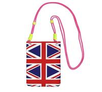 Fuchusia Carry Sac à bandoulière - Sac à bandoulière imprimé drapeau du Royaume-Uni, parfait pour le shopping et les activités de plein air