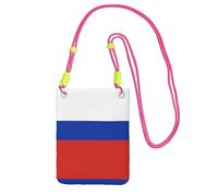 Fuchusia Carry Sac à main à bandoulière - Motif drapeau russe, sac pour téléphone portable, parfait pour le shopping et les activités de plein air