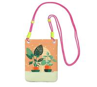 Fuchusia Carry Sac à main à bandoulière - Sac à bandoulière imprimé tortue vert pour téléphone portable, parfait pour le shopping et les activités de plein air