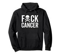 Fuck Cancer Skull and Crossbones Squelette Seast Awareness Sweat à Capuche