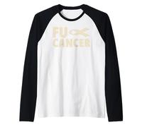 Fuck Cancer Tshirt - Fuck Lung Cancer Awareness Manche Raglan