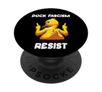 Fuck Fascism Protest Sign F Fascism Duck Anti Fascism Resist PopSockets PopGrip Adhésif