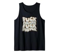 Fuck Fuckedi Fuuuck Vintage Retro Wavy Graffiti Art Débardeur