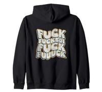 Fuck Fuckedi Fuuuck Vintage Retro Wavy Graffiti Art Sweat à Capuche
