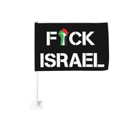 Fuck Israël Libérez la Palestine Sauvez Gaza Drapeaux de voiture Bannière de véhicule double face pour bateau, moto