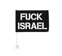 Fuck Israël Libérez la Palestine Sauvez Gaza Drapeaux de voiture Bannière de véhicule double face pour bateau, moto