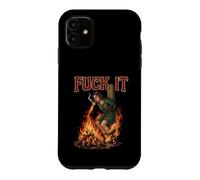 Fuck It - Sorcière brûlant sur Le bûcher Cigarette Dark Coque pour iPhone 11