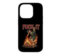Fuck It - Sorcière brûlant sur Le bûcher Cigarette Dark Coque pour iPhone 14 Pro