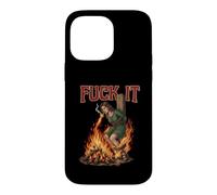 Fuck It - Sorcière brûlant sur Le bûcher Cigarette Dark Coque pour iPhone 14 Pro Max