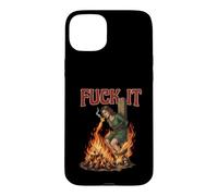 Fuck It - Sorcière brûlant sur Le bûcher Cigarette Dark Coque pour iPhone 15 Plus