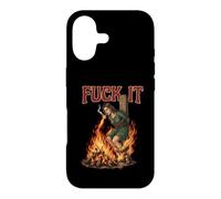 Fuck It - Sorcière brûlant sur Le bûcher Cigarette Dark Coque pour iPhone 17