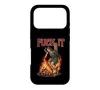 Fuck It - Sorcière brûlant sur Le bûcher Cigarette Dark Coque pour iPhone 17 Pro