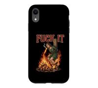 Fuck It - Sorcière brûlant sur Le bûcher Cigarette Dark Coque pour iPhone XR