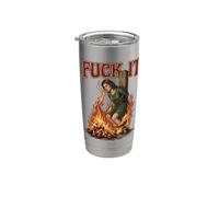 Fuck It - Sorcière brûlant sur le bûcher Cigarette Dark Gobelet isotherme en acier inoxydable double paroi