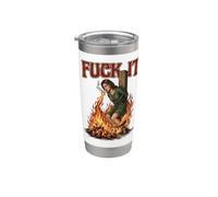 Fuck It - Sorcière brûlant sur le bûcher Cigarette Dark Gobelet isotherme en acier inoxydable double paroi