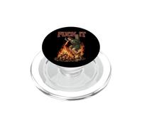 Fuck It - Sorcière brûlant sur Le bûcher Cigarette Dark PopSockets PopGrip pour MagSafe